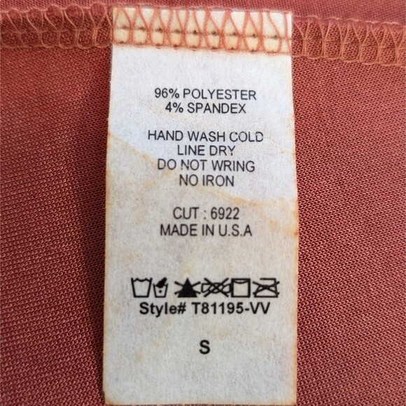 Honeyme Women's SM Velvet Velour Peplum Tunic Rusty Red Whimsygoth Bohemian Boho - Picture 5 of 16